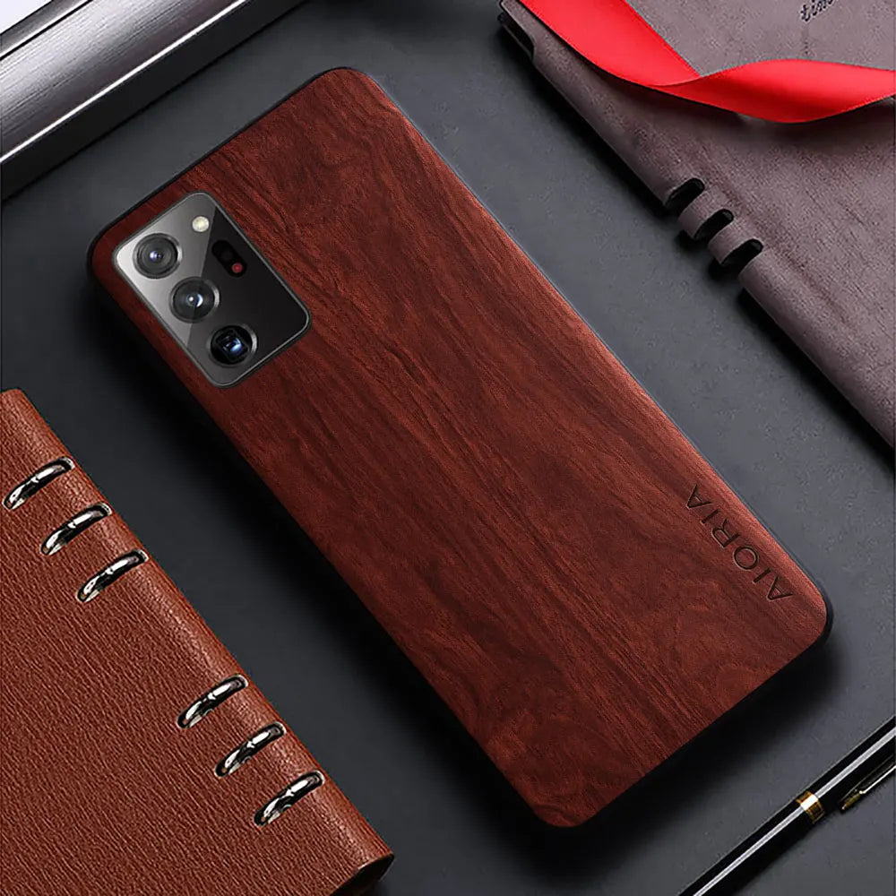 Case for Samsung Galaxy Note 20 Ultra Note 10 9 Plus Lite 5G funda bamboo wood pattern Leather cover for galaxy note 20 10 case