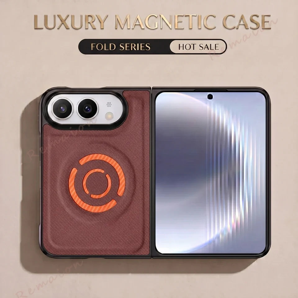 Fashion Magnetic Tech Fabric Phone Case For iPhone DUO 18Fold Magsafe Official Shockproof Protector Cover 18DUO