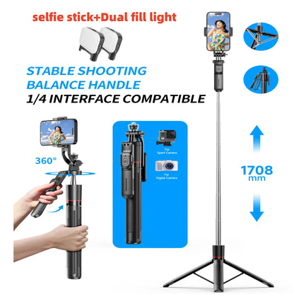 FGCLSY Telescopic Selfie Stick Tripod Monopod Stand Mobile Phone Support Wireless Gimbal Stabilizer For iPhone Android Holder