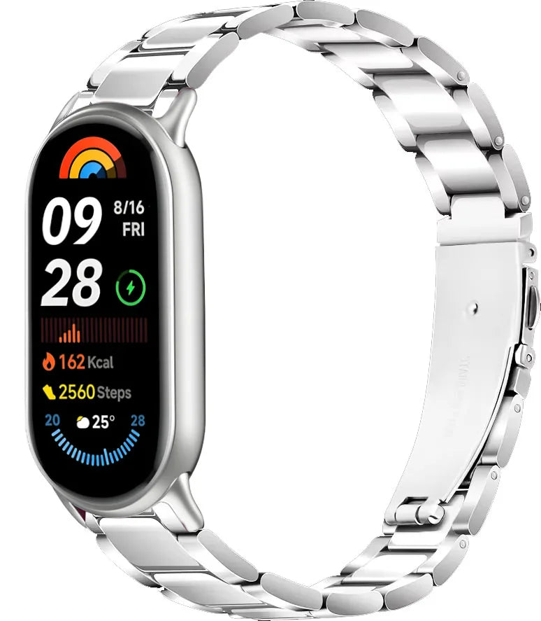 Metal Strap For Xiaomi Band 10 9 8 Belt Smartwatch Stainless Steel Mi Band 9 Bracelet Wristband Miband 11 Watchband Accessories