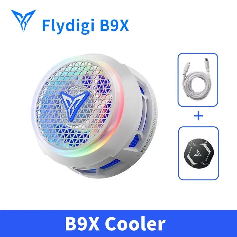 New Flydigi B9X  Phone Cooler Frequency Conversion Heat Dissipation Magnetic Radiator RGB Light For Xiaomi Iphone Android