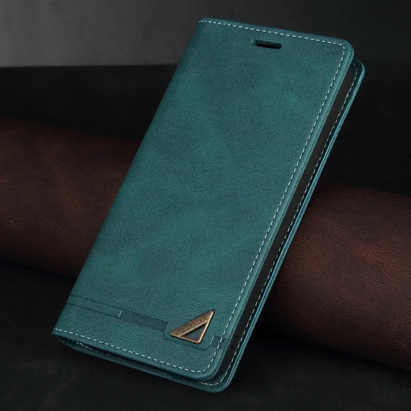 Wallet Anti-theft Brush Photo Frame Leather Flip Case For Samsung Galaxy S25 Edge S24 FE S23 Plus S22 Ultra S21 S20 S10 S9 Cover