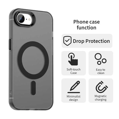 Magnetic Wireless Charging Case For Apple iPhone 17e 16e 16 Pro Max 15 14 Plus Cover Candy Colors Transparent Back Shell Coque