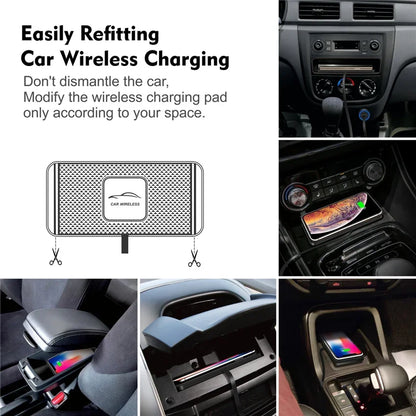 15W Wireless Charger Car Silicone Pad Stand For iPhone 17-12 Xiaomi Samsung Huawei Mobile Phone Fast Car Wireless Charging