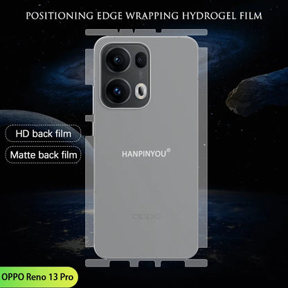 For OPPO Reno 15 14 13 Pro Max 15c Wrap Edge Soft TPU Ultrathin Scratch Repair HD/Matte Back Hydrogel Film Full Cover Protector