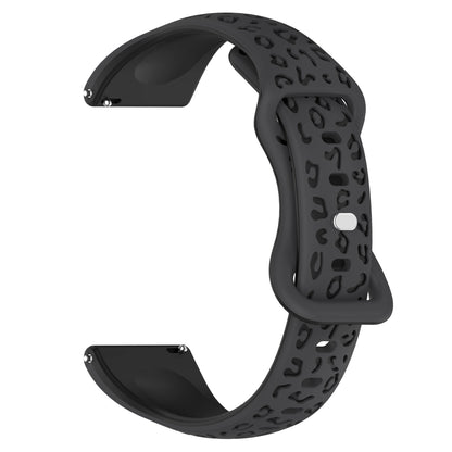Silicone Leopard Engraved Watch Band, Soft Breathable Sport Strap, 16/18/20/22MM Compatible with Amazfit GTR, Huawei, Xiaomi