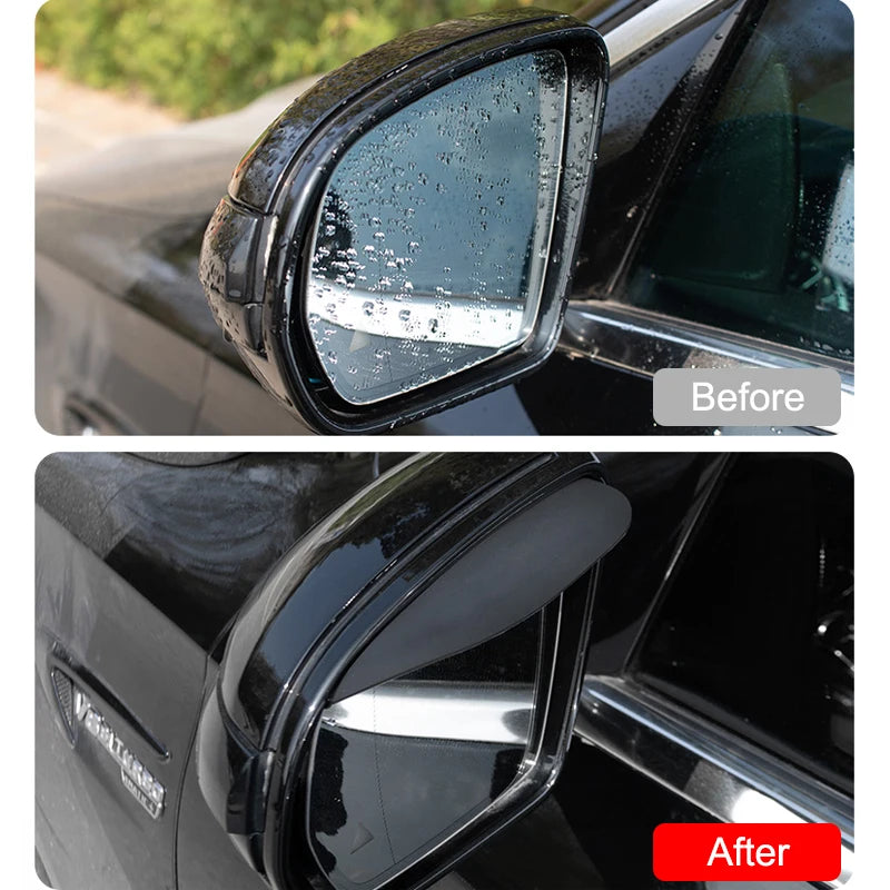 Car Rearview Mirror Rain Eyebrow Universal Silicone Rainproof Auto Rearview Mirror Rain Visor Shade Cover Car Accessories