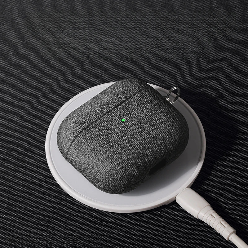 cloth grain Case For AirpPods Pro 2 Case for Airpods 4 3 AirPods 1/2 cover  Bluetooth Earphone Accessories Protect Machine ﻿