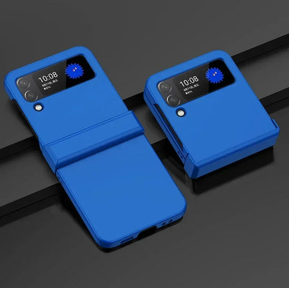 Hinge Plastic Candy Color Back Cover Phone Case For Samsung Galaxy Z Flip 8 7 FE 6 5 4 3 5G B03