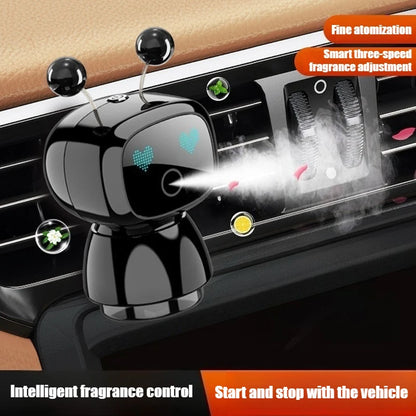 Cute Robot Smart Car Aroma Diffuser Car Air Outlet Fragrance Air Purifier Car Interior Decor Gift Electric Air Freshener