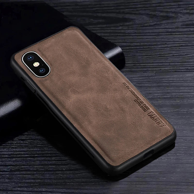 Simple pattern Soft leather cover For Apple Iphone X XS MAX XR TPU Silicone bumper case For For Apple Iphone X XS MAX XR Case