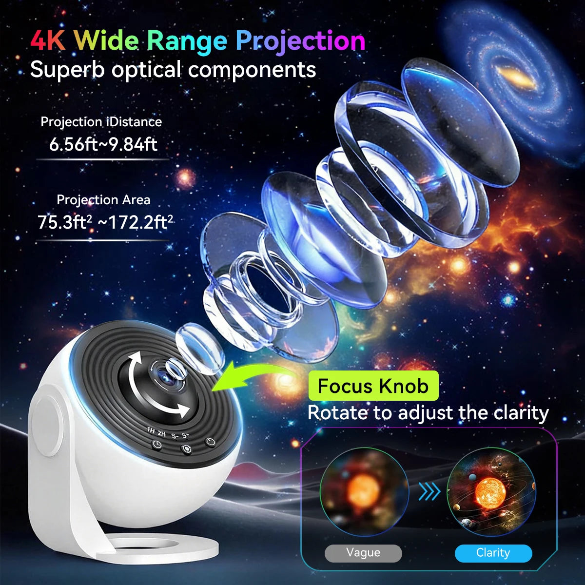 New upgraded 14IN1 Night Light Galaxy Projector Starry Sky Projector 360° Rotate Planetarium Lamp for Kids Bedroom Decor Lights