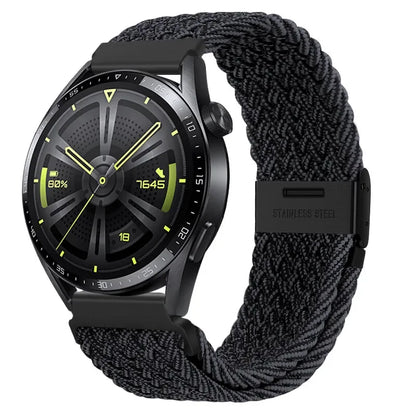 20 22mm Strap for Samsung Galaxy Watch 7 6 5 4 Band 40/44mm 5Pro Active 2 Gear S3 Braided Elastic Bracelet for Huawei GT2/3 4Pro