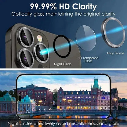 3Pcs Metal Camera Lens Protection For iPhone 16 15 14 13 Plus Pro Max Lens Glass For iPhone 15 14 PM 13 Mini Camera Ring Cover