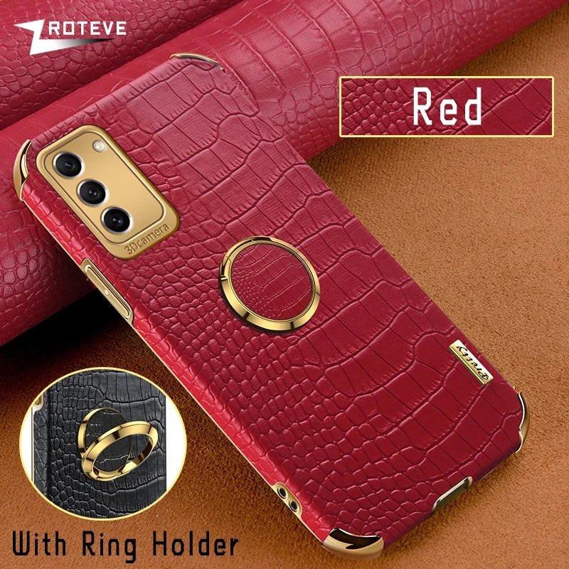 S25 Ultra Case ZROTEVE Crocodile Pattern Leather Cover For Samsung Galaxy S25 Edge S24 S23 FE S22 S21 Plus S24+ S25+ Phone Cases