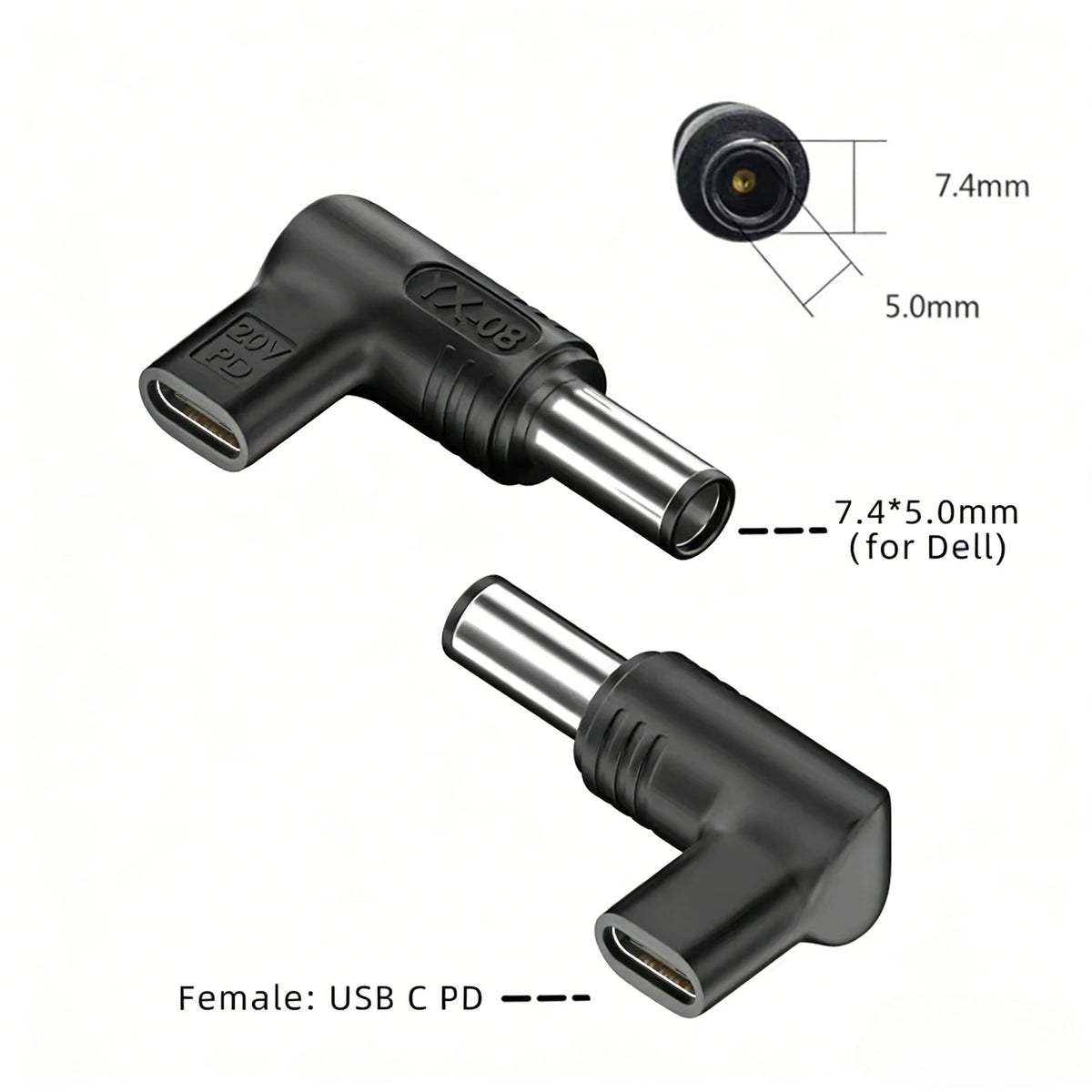 PD 100W Type C to Universal Laptop Charger Converter for Asus Lenovo Hp Dell Acer Samsung USB C Fast Charger Adapter Connector