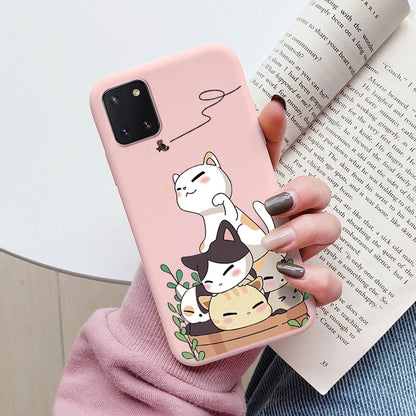 Soft Case For Samsung Galaxy Note 10 Lite Phone Cover Cute Flowers Butterfly Fundas TPU Coque For Samsung Note 10 Lite Bumper