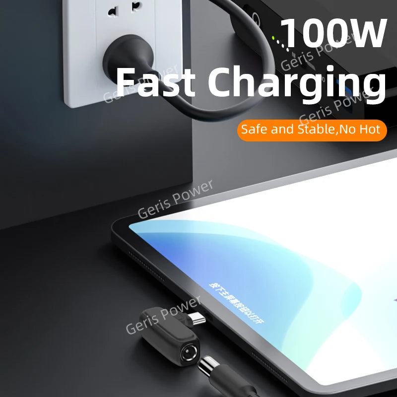 65W 100W DC Universal Laptop Charger to USB C Type C PD Trigger Power Adapter Connector Converter for MacBook Xiaomi Samsung