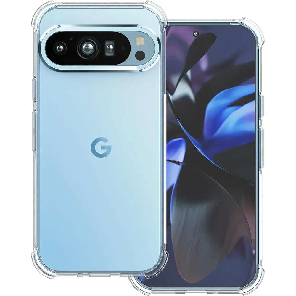 Transparent Anti-yellowing Phone Case For Google Pixel 10 Pro 9 XL 8 7 6 9A 8A 7A 6A Shockproof Silicone Clear Airbag Back Cover