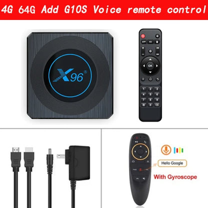 X96 X4 Smart TV Box Amlogic S905X4 Android 11 2.4/5G Dual Wifi 4G 32G 64G Support AV1 BT HD 4K 8K RGB Light Media Player TVBOX