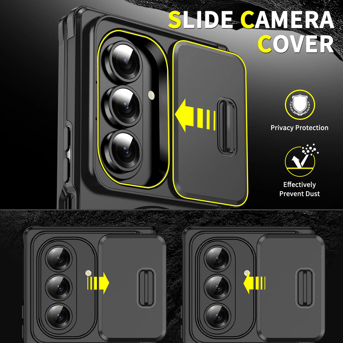 Suitable for Samsung Galaxy Z Fold 7 6 Flip 7 6 360 Degree Rotating Magnetic Bracket With Camera Protection Phone Case