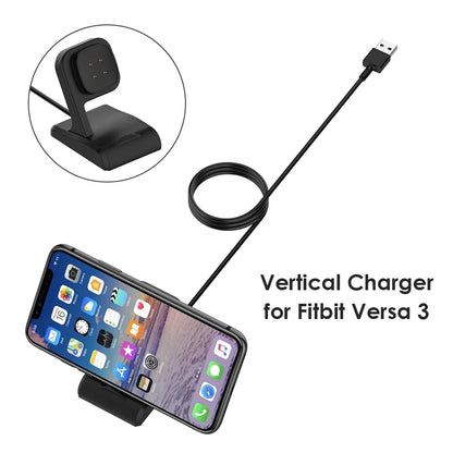 Charging Cable For Fitbit Versa 3 4 /Fitbit Sense 2 Smart Watch Replacement USB Charger Dock Station Power Adapter