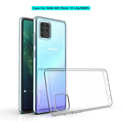 Clear Case for Samsung Note10 lite M60s Transparent Soft TPU Shockproof Phone Back Case for Samsung Galaxy Note 10 lite/A81/M60S