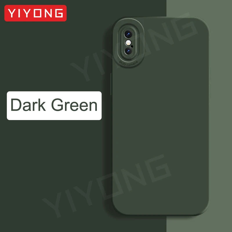 For iPhoneX Case YIYONG Original Liquid Silicone Soft Cover For iPhone X S XR XS Max 10 iPhone10 iPhoneXR iPhoneXS Phone Cases