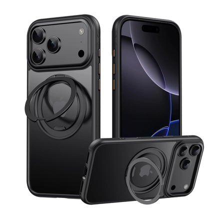Transparent Magnetic Case for iPhone 17 Air 16 Plus 15 14 13 18 17 Pro Max 16e 360° Rotating Ring Holder Kickstand Cover LMD003