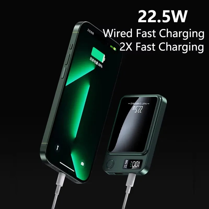 Magnetic Wireless Power Bank 50000mAh 22.5W Fast Charging External Battery Charger for Huawei Samsung iPhone PD 20W Powerbank