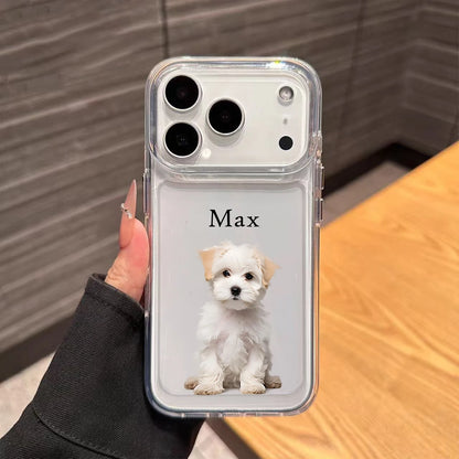 Personalized Customized cute pet photo phone clear soft case Compatible with iPhone17 16 15 14 13 12 11 ProMax Plus