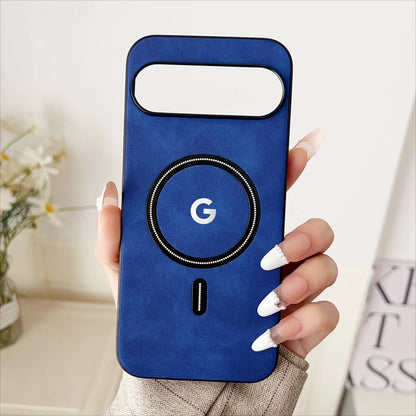 Luxury Business Leather Phone Case For Google Pixel 11 10 9 8 7 Pro XL 8A 7A For Magsafe Magnetic Wireless Charger Protect Cover