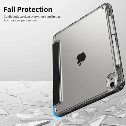Case For iPad 5 6 7 8 9 10 11 Air 11 13 inch /Mini 6th 7th Gen / Pro 11 12.9 (3rd/4th/5th/6th Gen) Crystal Clear with Pen Holder