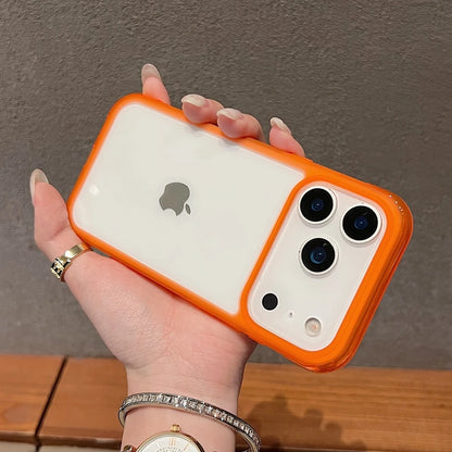 Luxury Transparent  Acrylic Phone Case For iPhone 13 14 15 16 17 18 Pro Max Shockproof Clear Bumper Back Cases Cover