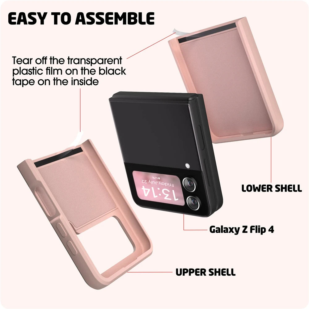 Luxury Liquid Silicone Ring Holder Magnetic Bracket Phone Case For Samsung Galaxy Z Flip 3 4 5 6 7 8 Flip8 Flip7 5G Back Cover