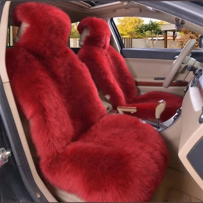 1PC Warm Plush Car Seat Cushion, Universal Long Wool Fur Car Front Seat Protect Cushion Mat, Car Seat Covers Auto Accessories