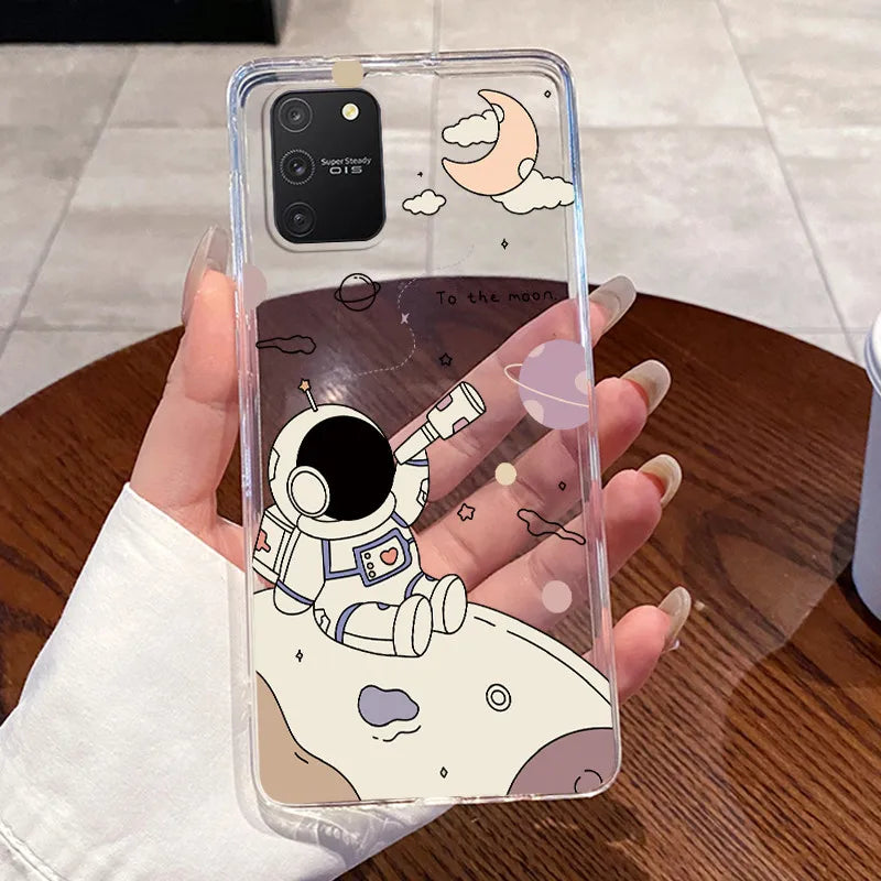 Casing For Samsung S10 Lite Case G770F Aesthetic Cute Cat Fashion Transparent Back Cover For Samsung Galaxy S10 Lite Phone Case