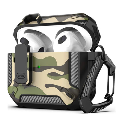 Switch Case for AirPods 5 2026 Headphone Protective Case Camouflage Green for Men Airpods Pro 3/4/5 Protective Case with Lock