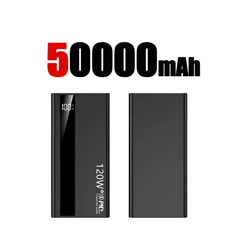 Lenovo 2026 1000000mAh Large Capacity Power Bank 120W Fast Charging Digital Display Outdoor Power Supply for Huawei iPhone