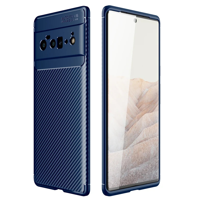 Carbon Fiber Cover For Google Pixel 6 Pro Case Silicone Funda Google Pixel 6 Pro Ultra Thin Case For Google Pixel 6 Pro 6.67inch