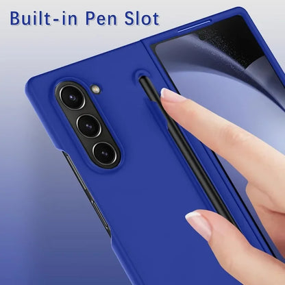 Luxury Skin Feeling PC Hard Case for Samsung Galaxy Z Fold 8 Ultra 7 6 5 4 3 with S Pen Slot and Pen Ultra-thin Shockproof Cover