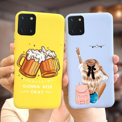 For Samsung Galaxy Note10 Lite Case SM-N770F 6.7'' Popular Candy Painted Cover Soft TPU Phone Case For Samsung Note 10 Lite Bags