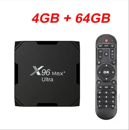 X96Max Plus Ultra TV Box Android 11 Amlogic S905X4 4GB/32GB 4GB/64GB TV BOX AV1 8K Wifi BT X96 Max Media Player TV Set Top Box
