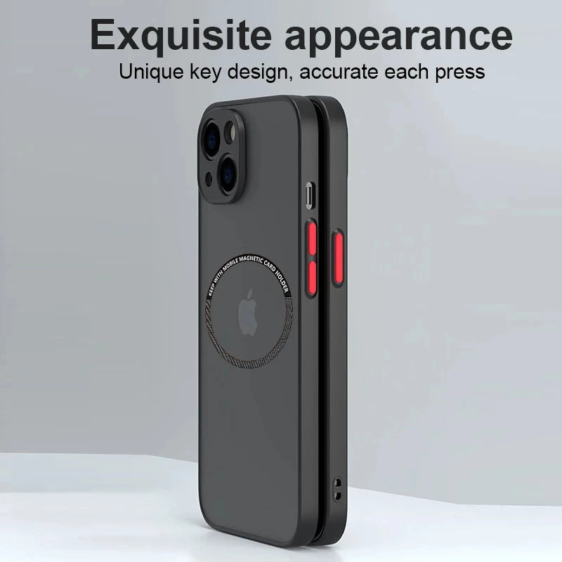 Luxury Magnetic Matte PC Case For Magsafe iPhone 16e 16 15 14ProMax 13 12 Mini 11 Pro Max 15 14 Plus Wireless Charge Phone Cover