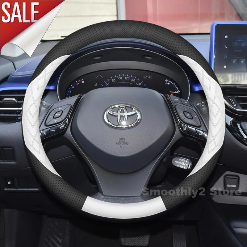 Leather Car Steering Wheel Cover For Toyota CHR 2025 Crown Sports 2016-2024 Auto Steering Wheel Toyota Crown Sports Accessories