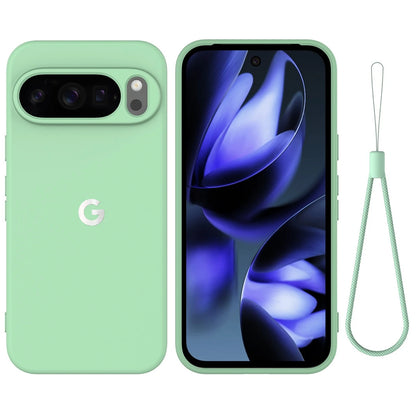 Fashion Liquid Silicone Case For Google Pixel 11 10 9 8 Pro XL 10a 9a 8a Shockproof Soft TPU Protection Cover With Lanyard Strap