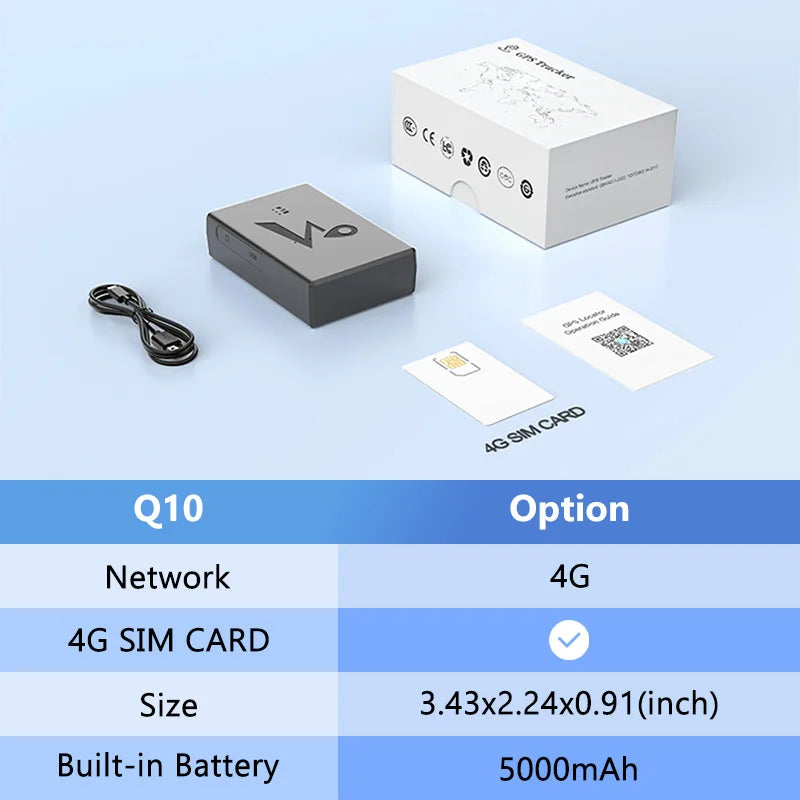 Strong Magnet 4G Car GPS Tracker Vehicle Locator Vibration Alarm Long Standby 20000/10000mAH Battery with Free APP