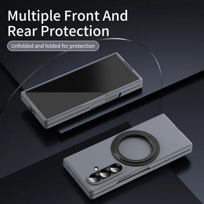 Matte Business Front Film 360° Magnetic Bracket Stand Military Armor Phone Case Samsung Galaxy Z Fold 7 6 5 4  for Magsafe Cover