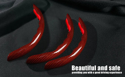 Carbon Fiber Non-slip Protective Cover Segmented Car Steering Wheel Cover Car Styling Accessories 38cm Universal