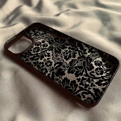 Vintage Floral Lace Clear Phone Case for iPhone 18 Pro Max 17 16 15 14 13 11 12 16E Air X XR XS 7 8 Plus SE2022 Shockproof Cover